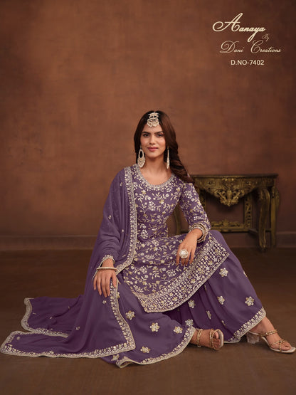 Aanaya Vol 174 Dani Creation Fox Georgette Plazzo Style Suits