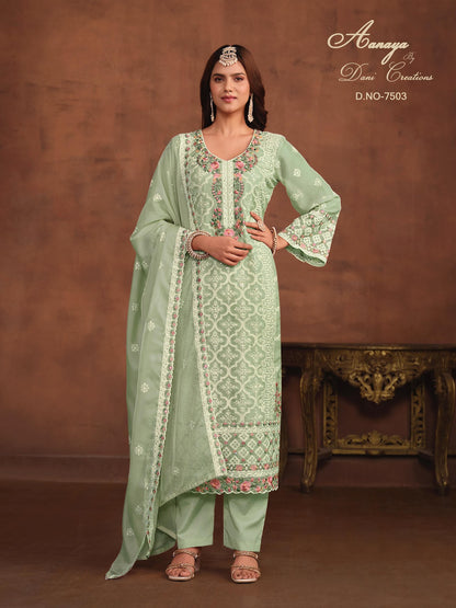 Aanaya Vol 175 Dani Creation Organza Pant Style Suits