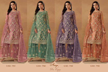 Aanaya Vol 177 Dani Creation Net Sharara Style Suits