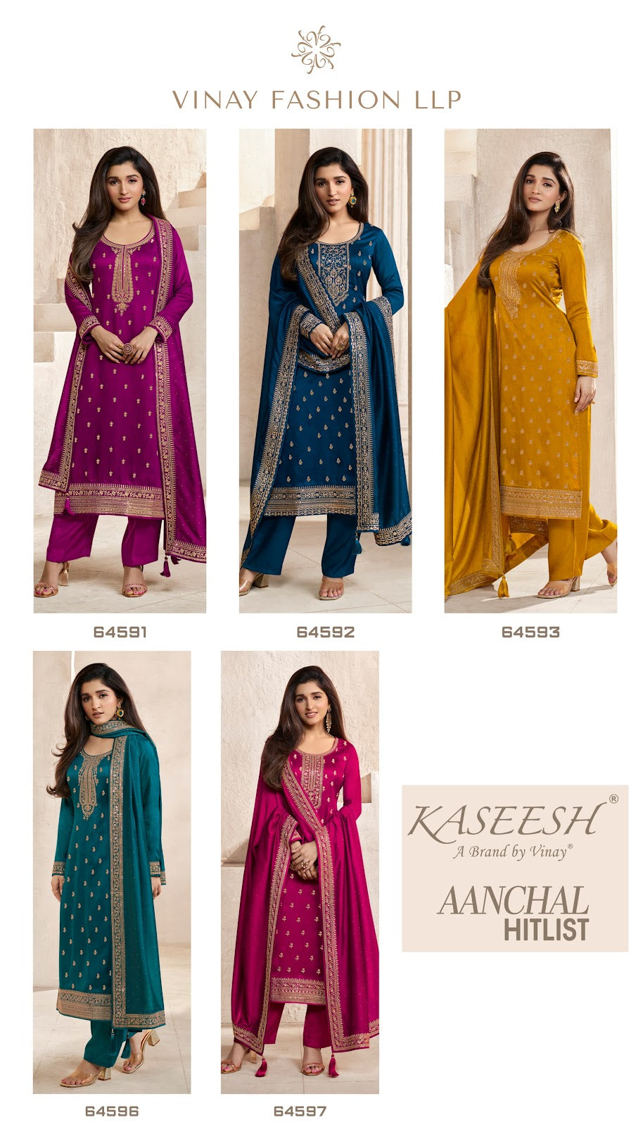 Aanchal Hitlit Kaseesh Vinay Fashion Llp Georgette Pant Style Suits