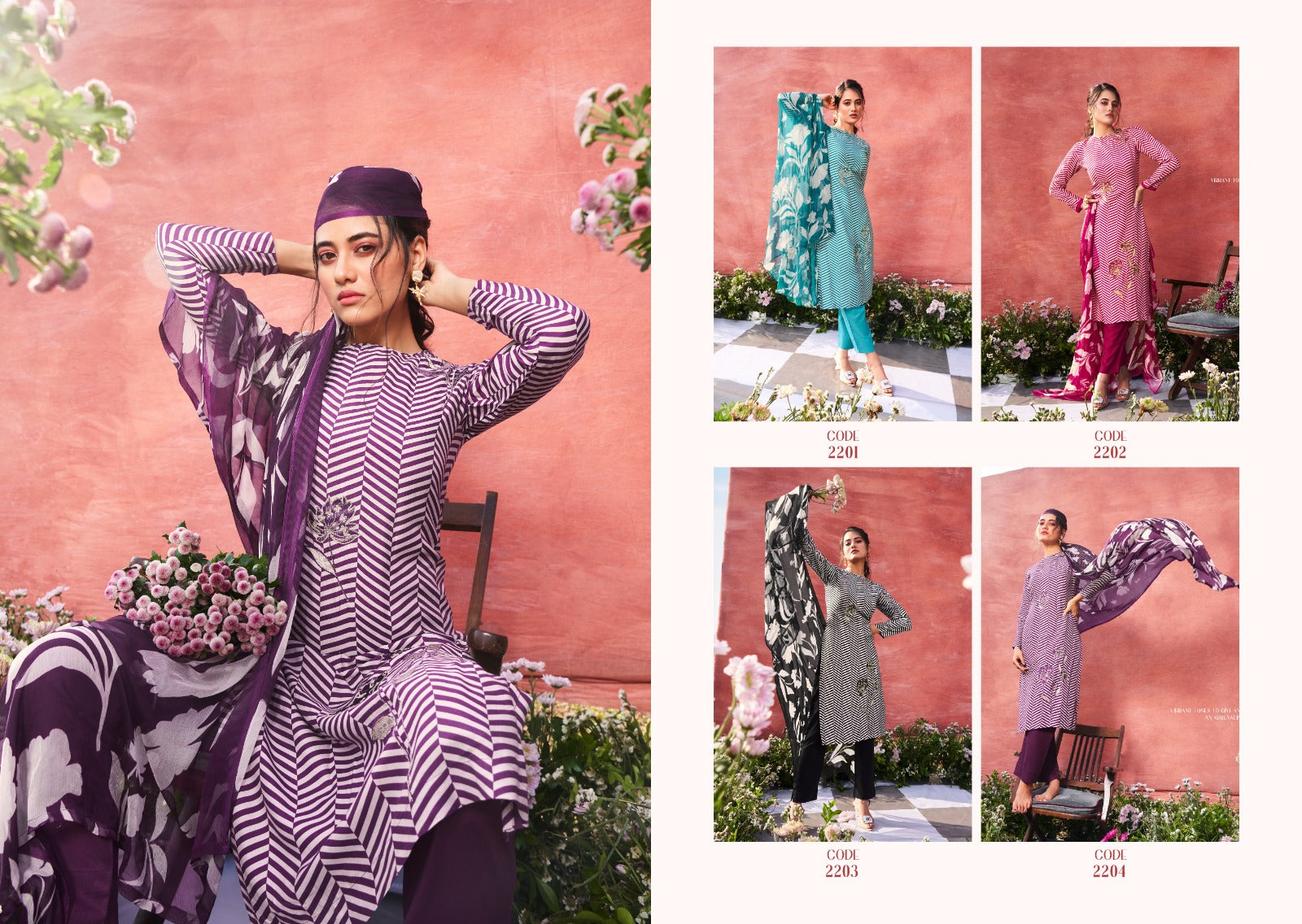 Aarusha Rupali Viscose Muslin Pant Style Suits – Kavya Style Plus