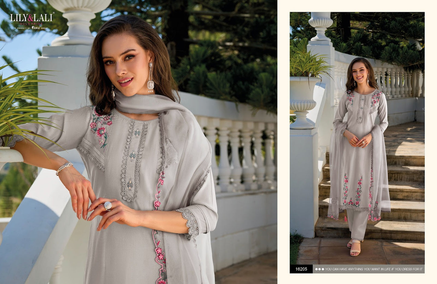Aarya Lily Lali Milan Silk Readymade Pant Style Suits