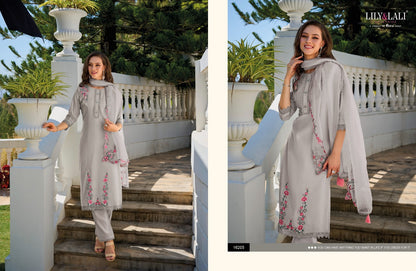 Aarya Lily Lali Milan Silk Readymade Pant Style Suits