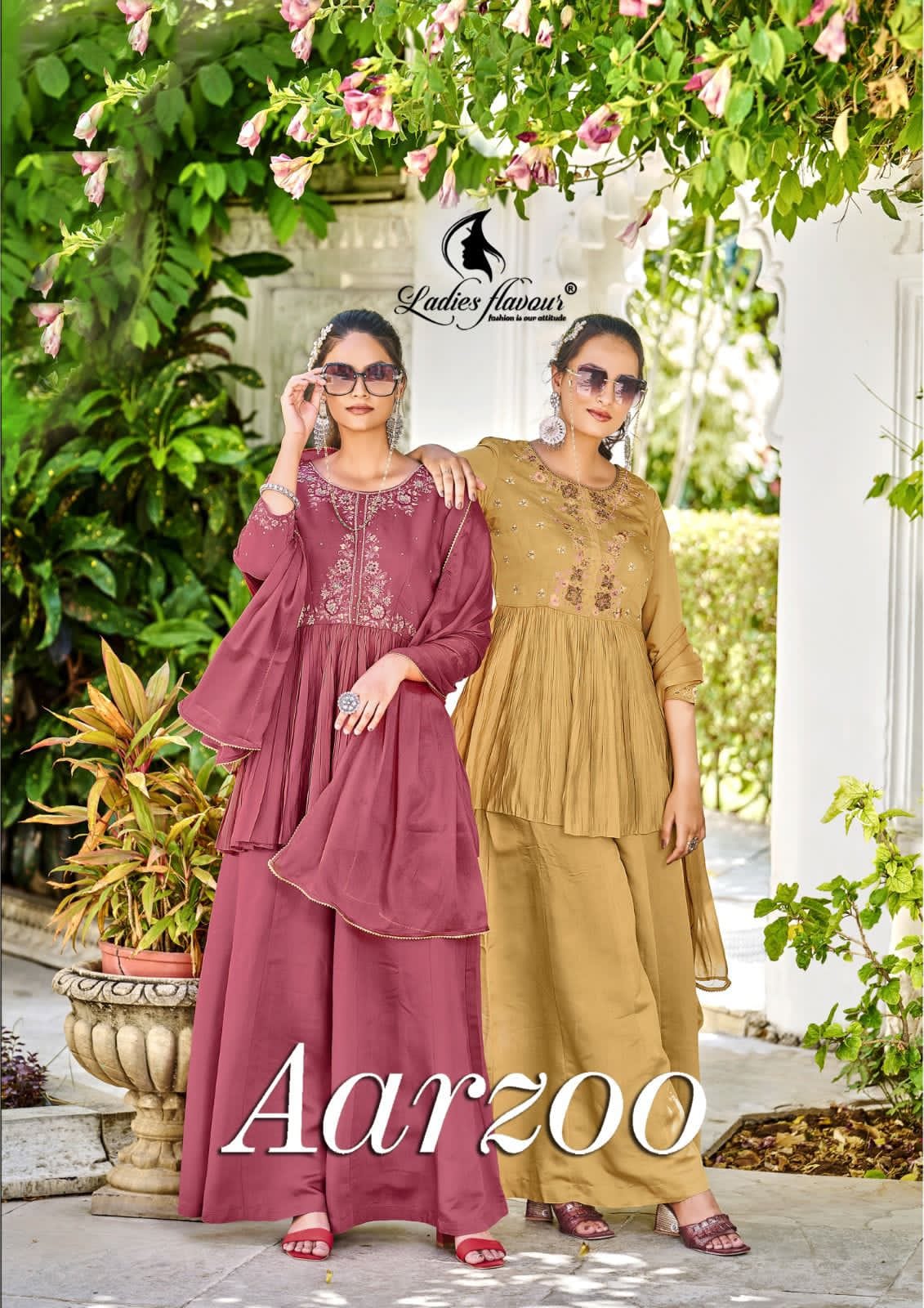 Aarzoo Ladies Flavour Silk Indo Western Pair
