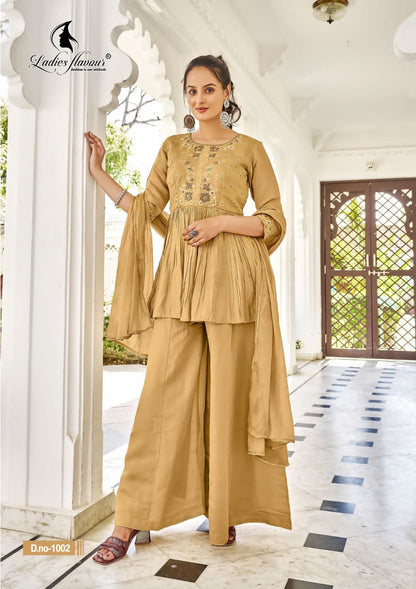 Aarzoo Ladies Flavour Silk Indo Western Pair