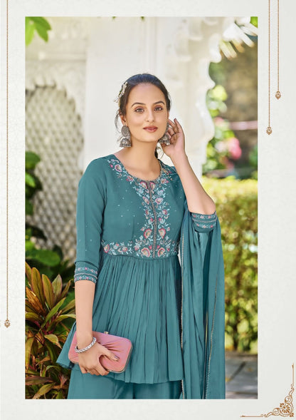 Aarzoo Ladies Flavour Silk Indo Western Pair