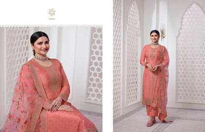 Aarzoo Vol 3 Kuleesh Vinay Fashion Llp Dola Jacquard Pant Style Suits
