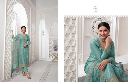 Aarzoo Vol 3 Kuleesh Vinay Fashion Llp Dola Jacquard Pant Style Suits