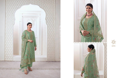 Aarzoo Vol 3 Kuleesh Vinay Fashion Llp Dola Jacquard Pant Style Suits