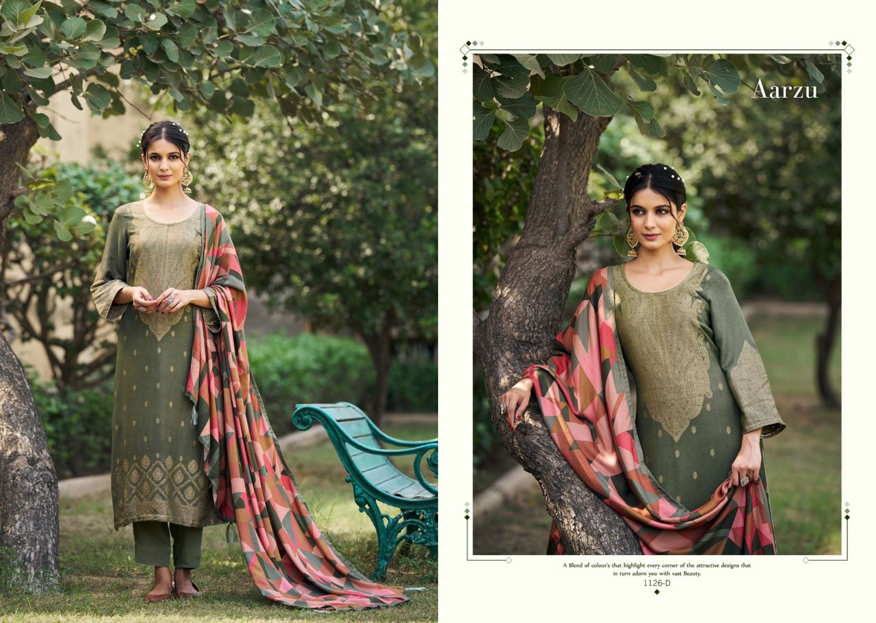 Aarzu Sargam Prints Pashmina Suits