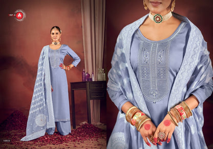 Aas Vol 3 Triple Aaa Jam Silk Plazzo Style Suits