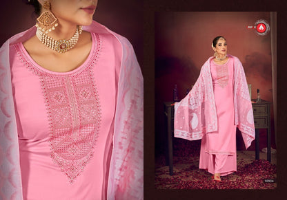 Aas Vol 3 Triple Aaa Jam Silk Plazzo Style Suits