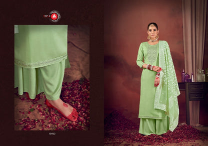 Aas Vol 3 Triple Aaa Jam Silk Plazzo Style Suits