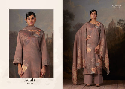 Aash Itrana Cotton Satin Plazzo Style Suits