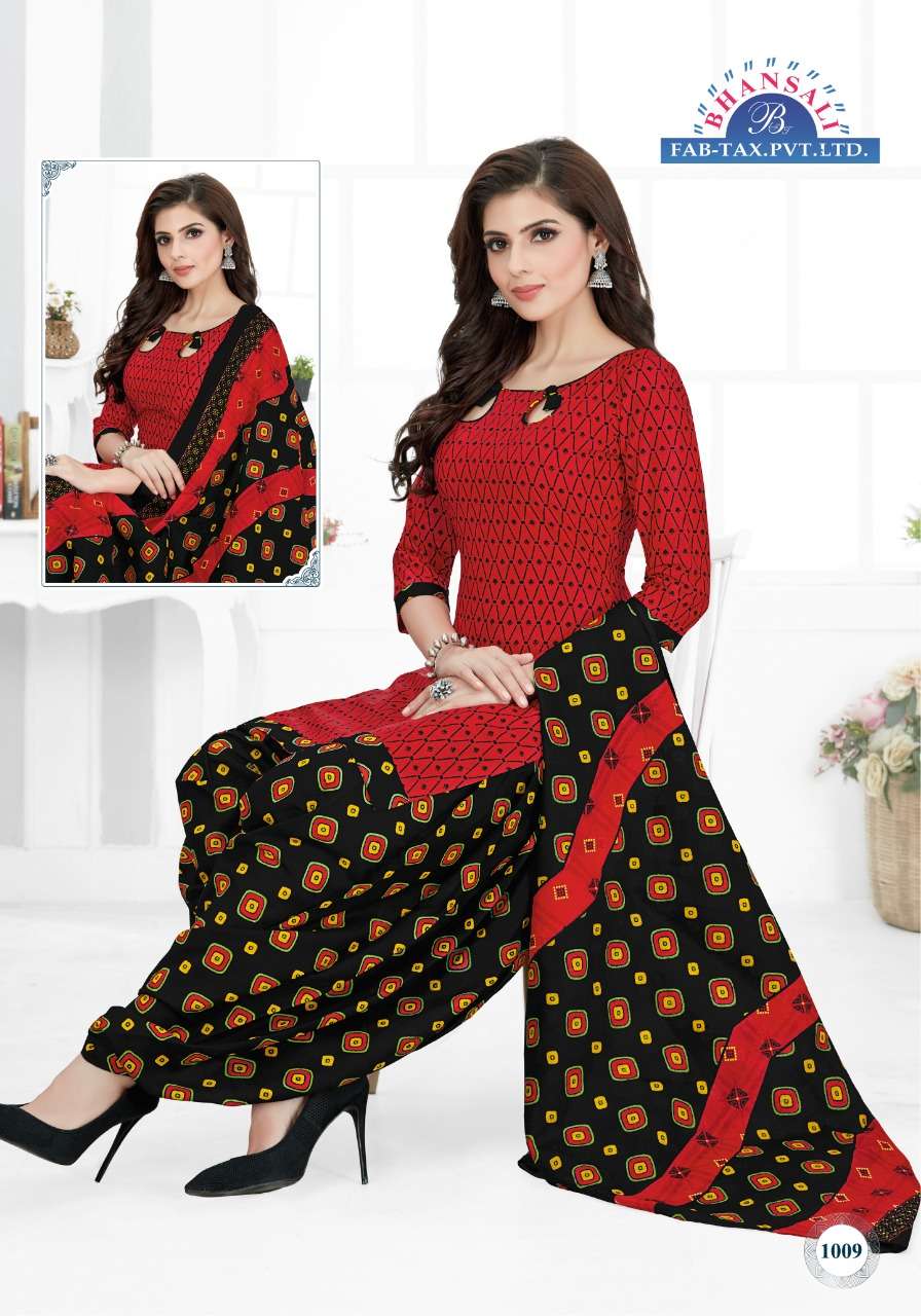 Aashma Vol 10 Bhansali Readymade Cotton Patiyala Suits