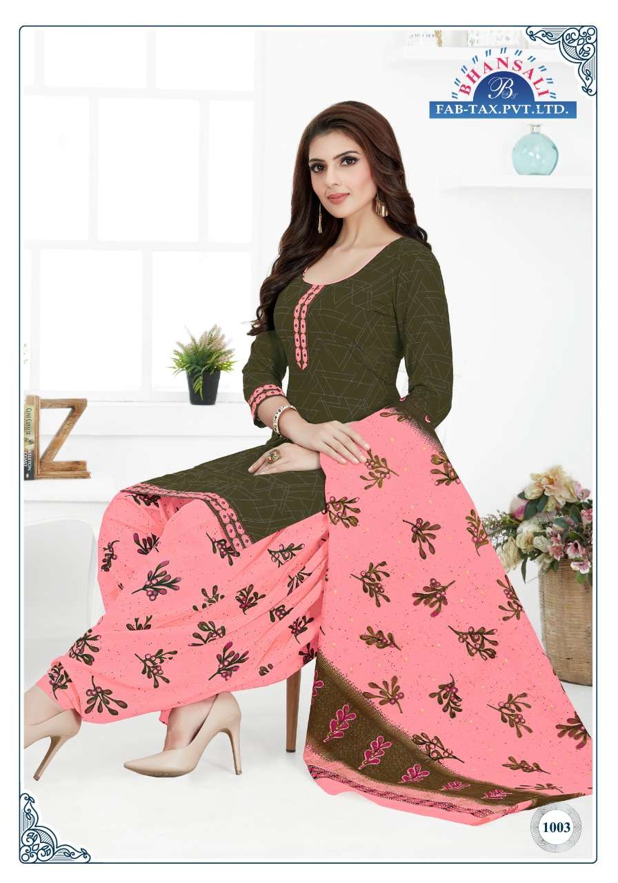 Aashma Vol 10 Bhansali Readymade Cotton Patiyala Suits