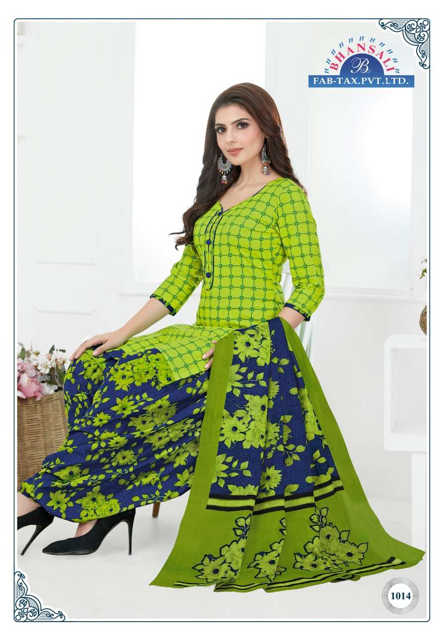 Aashma Vol 10 Bhansali Readymade Cotton Patiyala Suits