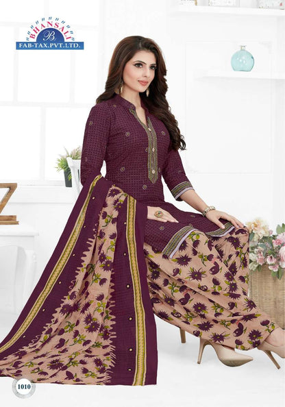 Aashma Vol 10 Bhansali Readymade Cotton Patiyala Suits