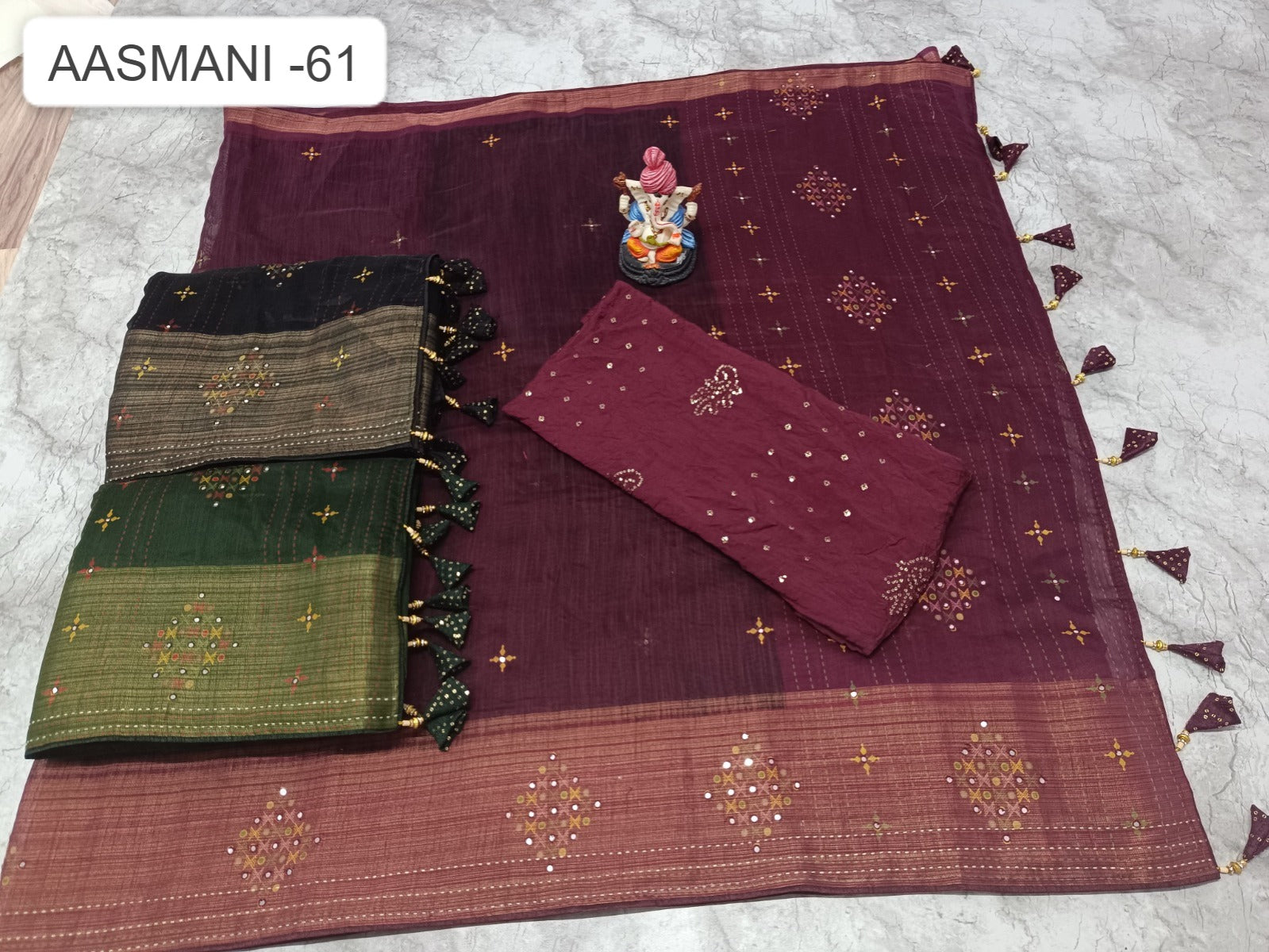 Aasmani 61 Kalpveli Cotton Sarees