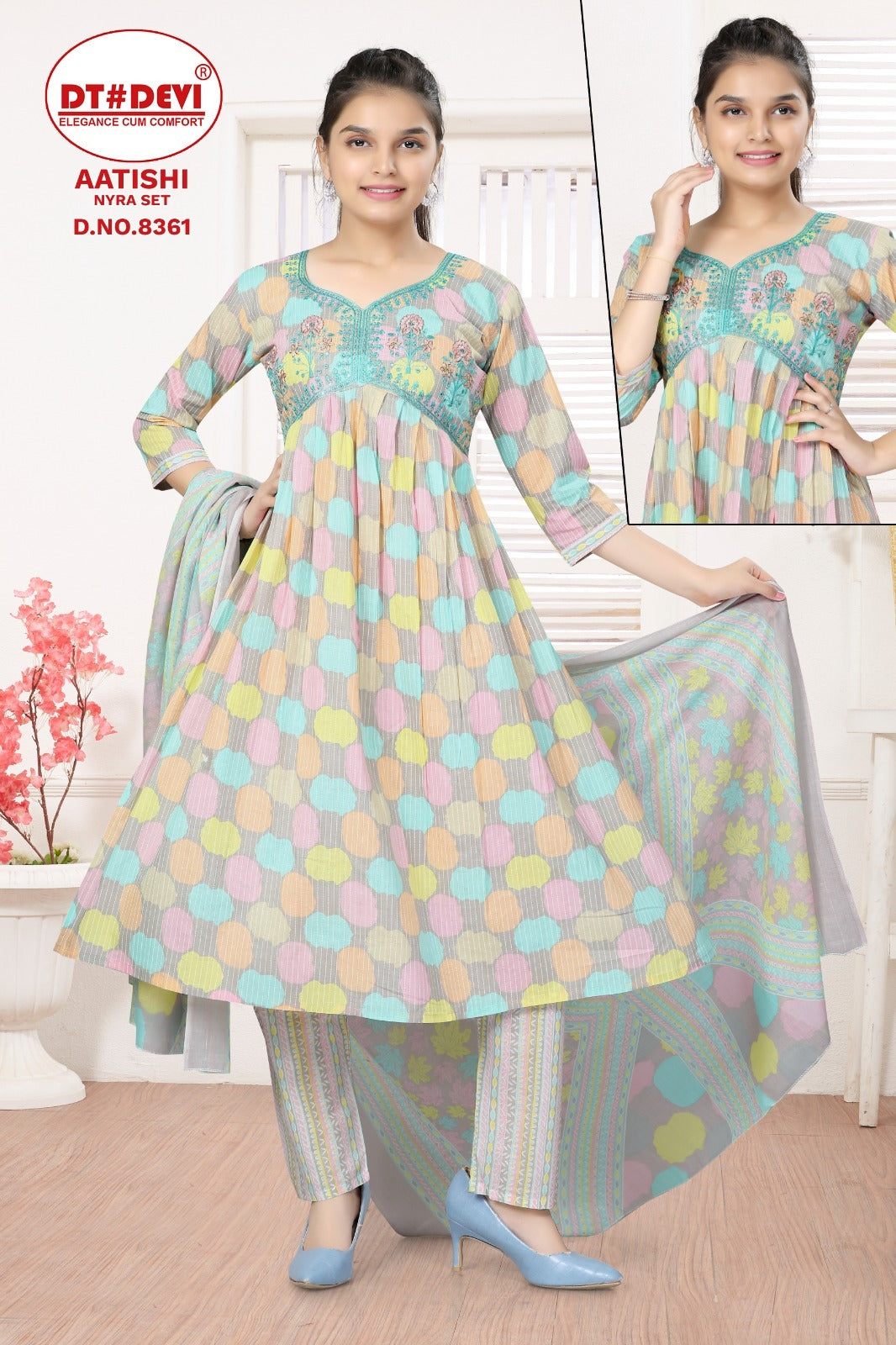 Aatishi-8361 Dt Devi Cotton Girls Readymade Pant Suits