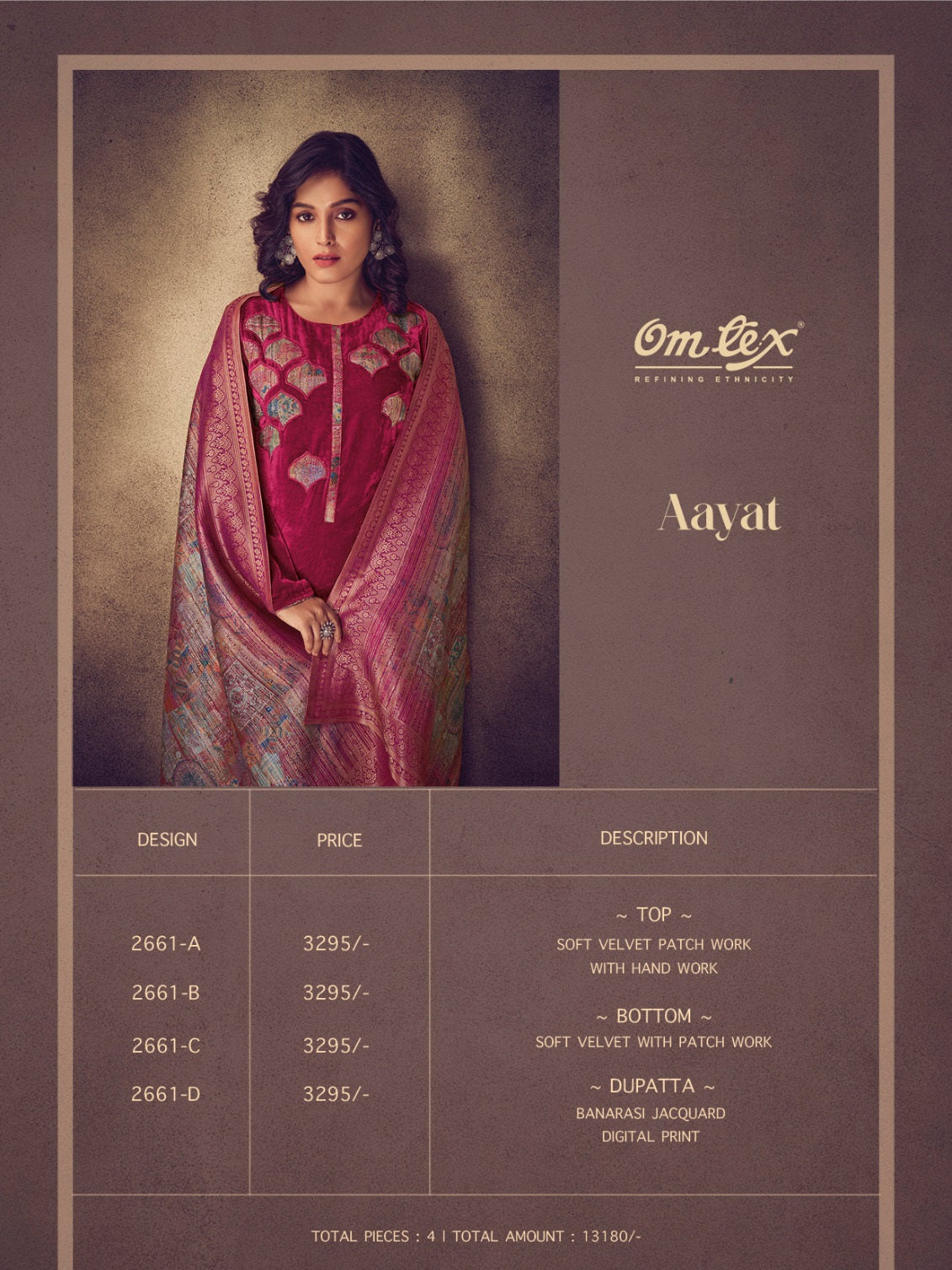 Aayat Omtex Velvet Suits
