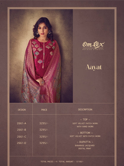 Aayat Omtex Velvet Suits