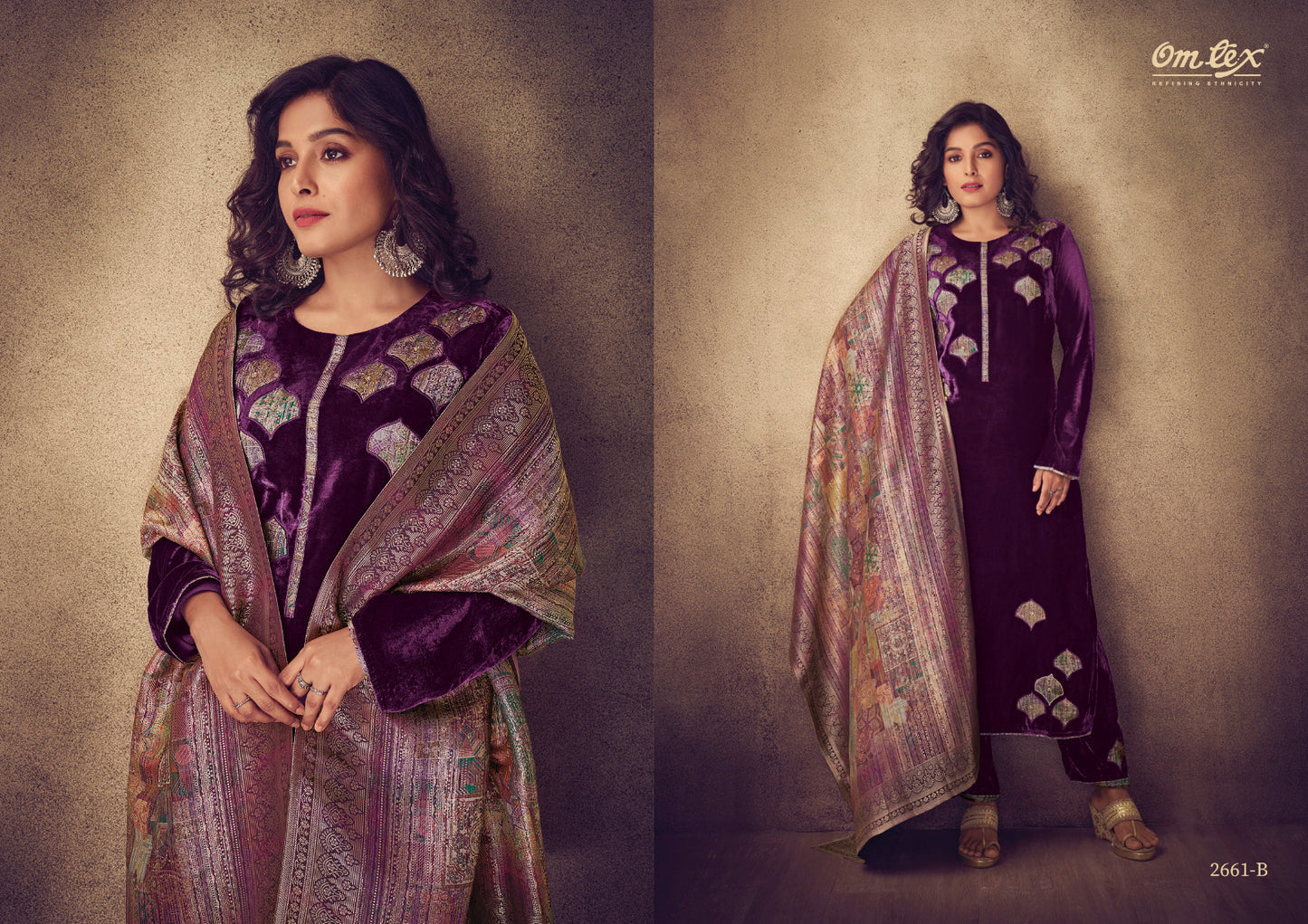 Aayat Omtex Velvet Suits