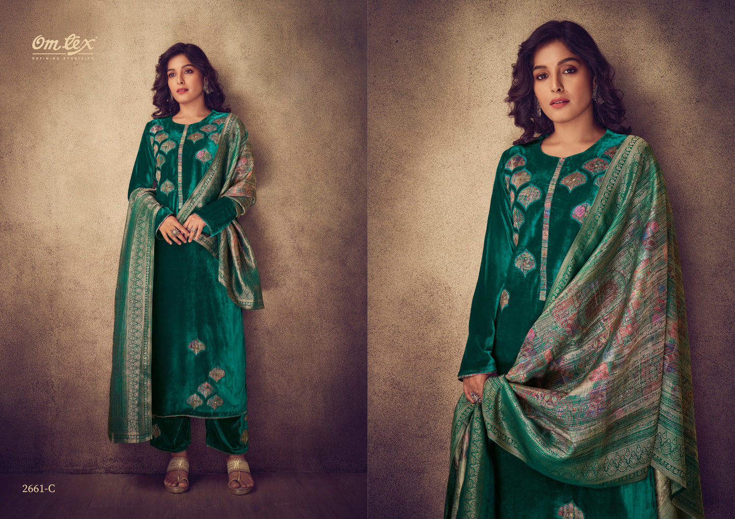 Aayat Omtex Velvet Suits