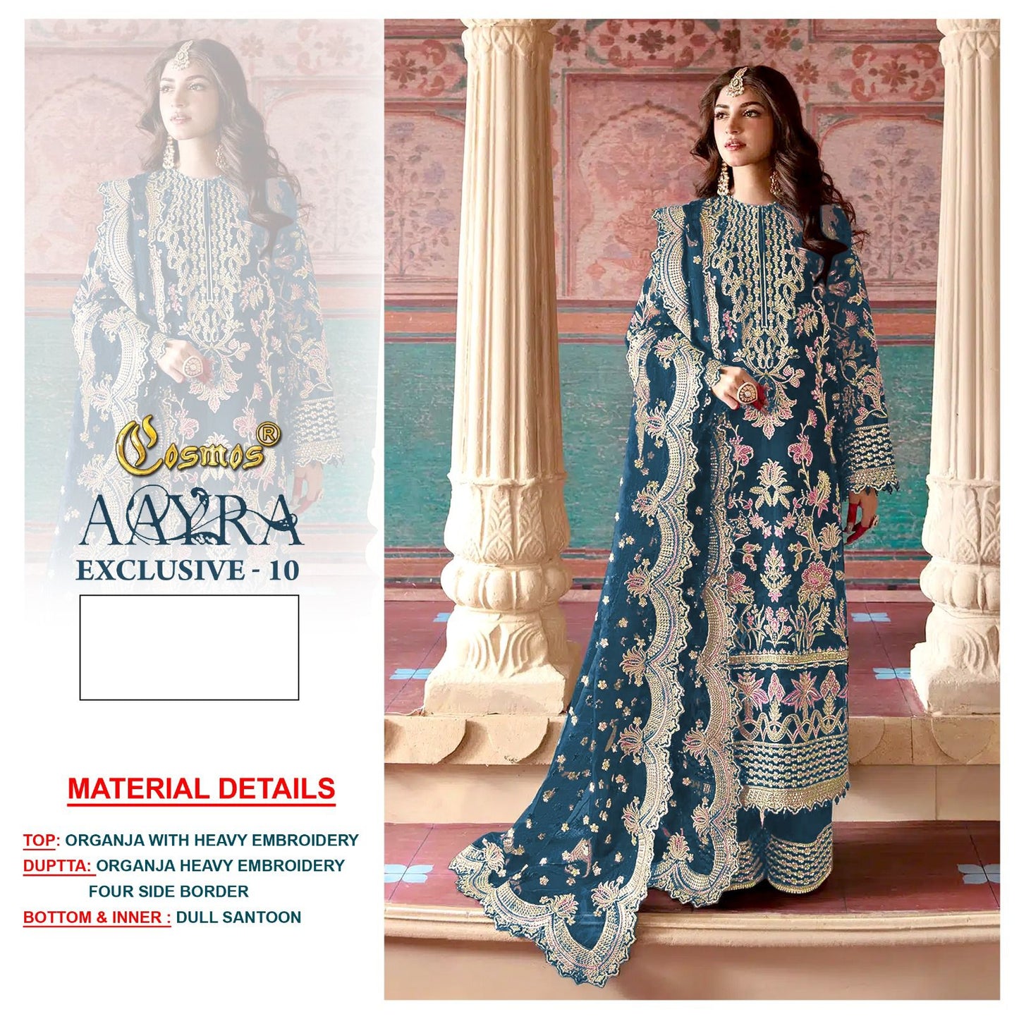 Aayra Exclusive-10 Cosmos Fashion Organza Pakistani Salwar Suits