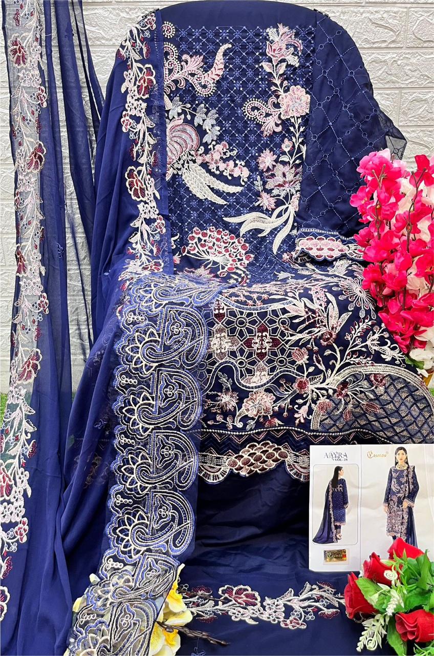 Aayra Vol 28 Cosmos Fashion Georgette Pakistani Salwar Suits
