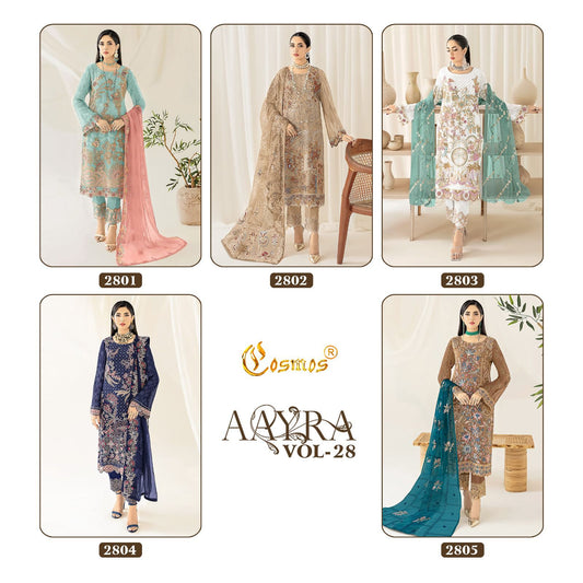 Aayra Vol 28 Cosmos Fashion Georgette Pakistani Salwar Suits