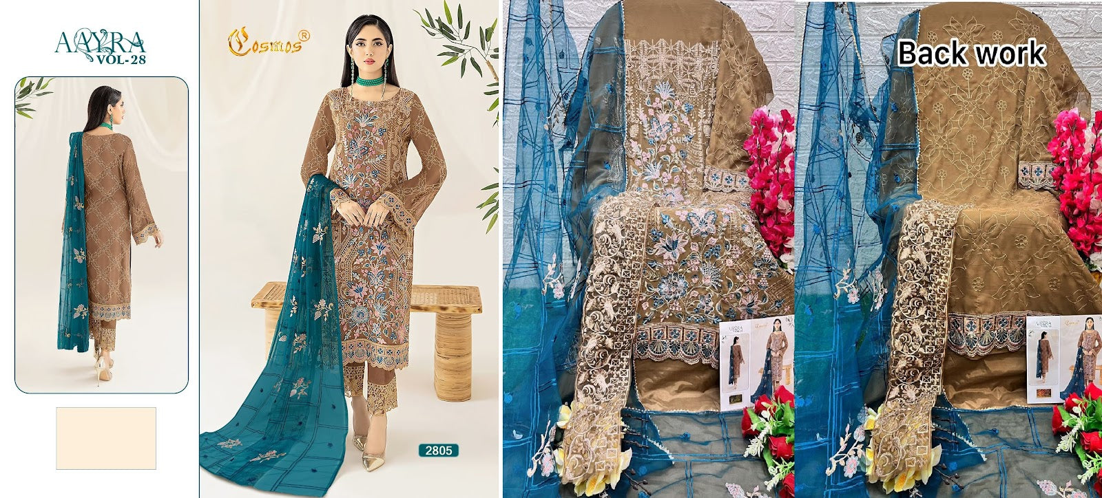 Aayra Vol 28 Cosmos Fashion Georgette Pakistani Salwar Suits