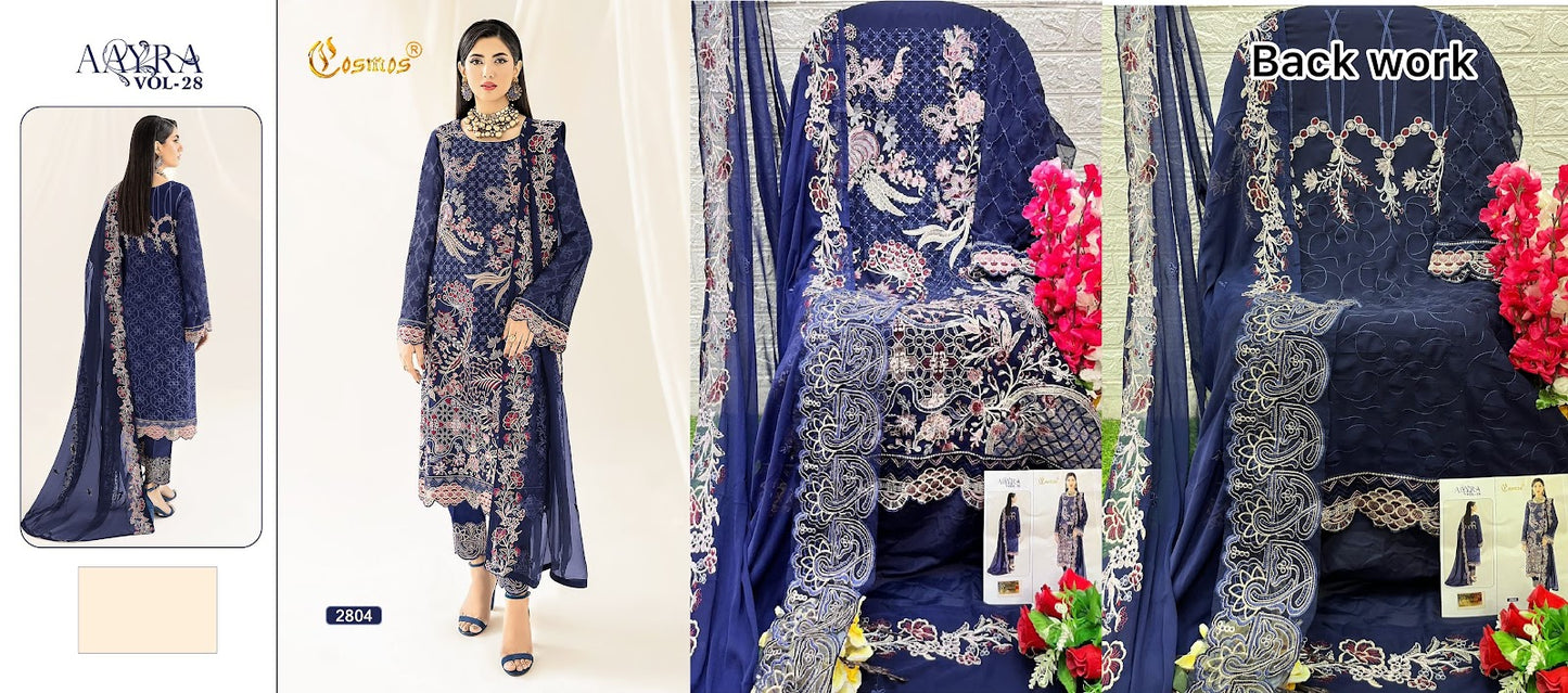 Aayra Vol 28 Cosmos Fashion Georgette Pakistani Salwar Suits