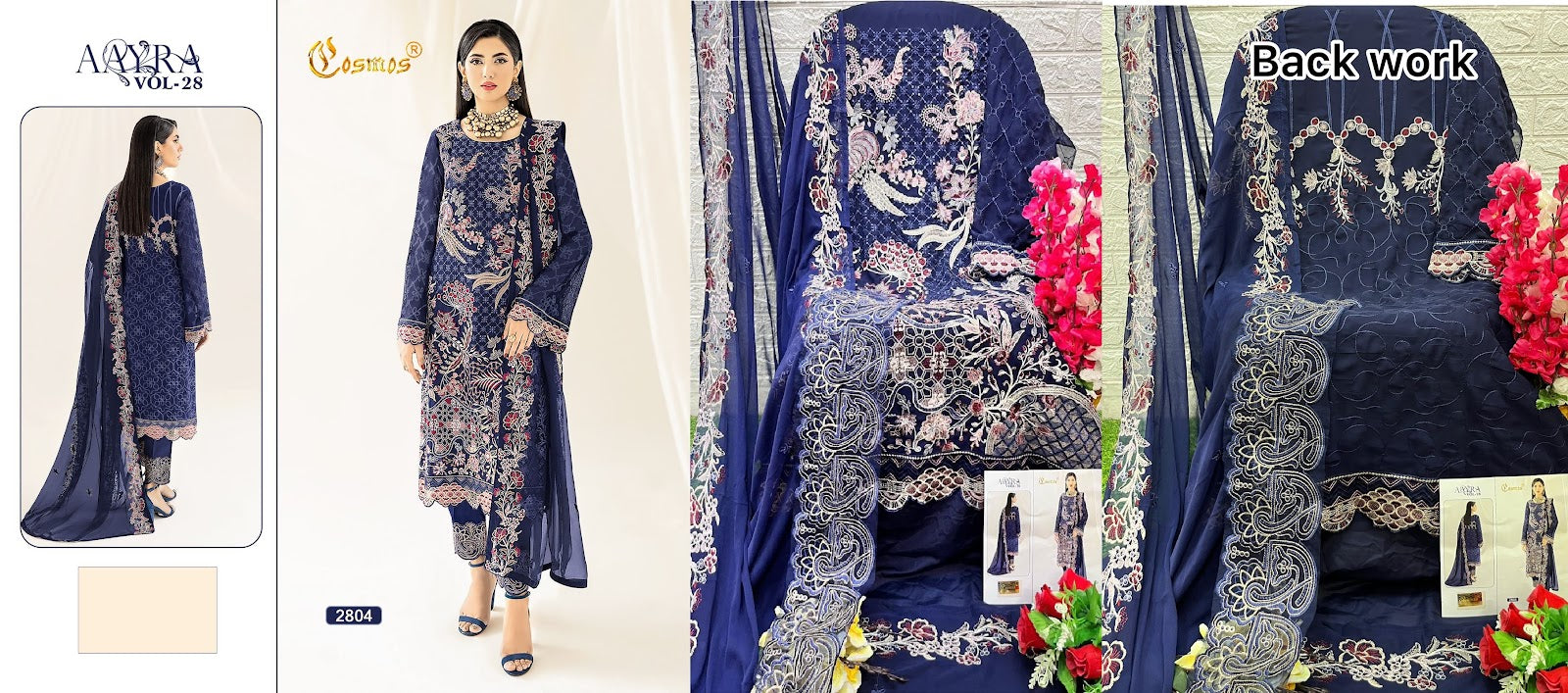 Aayra Vol 28 Cosmos Fashion Georgette Pakistani Salwar Suits