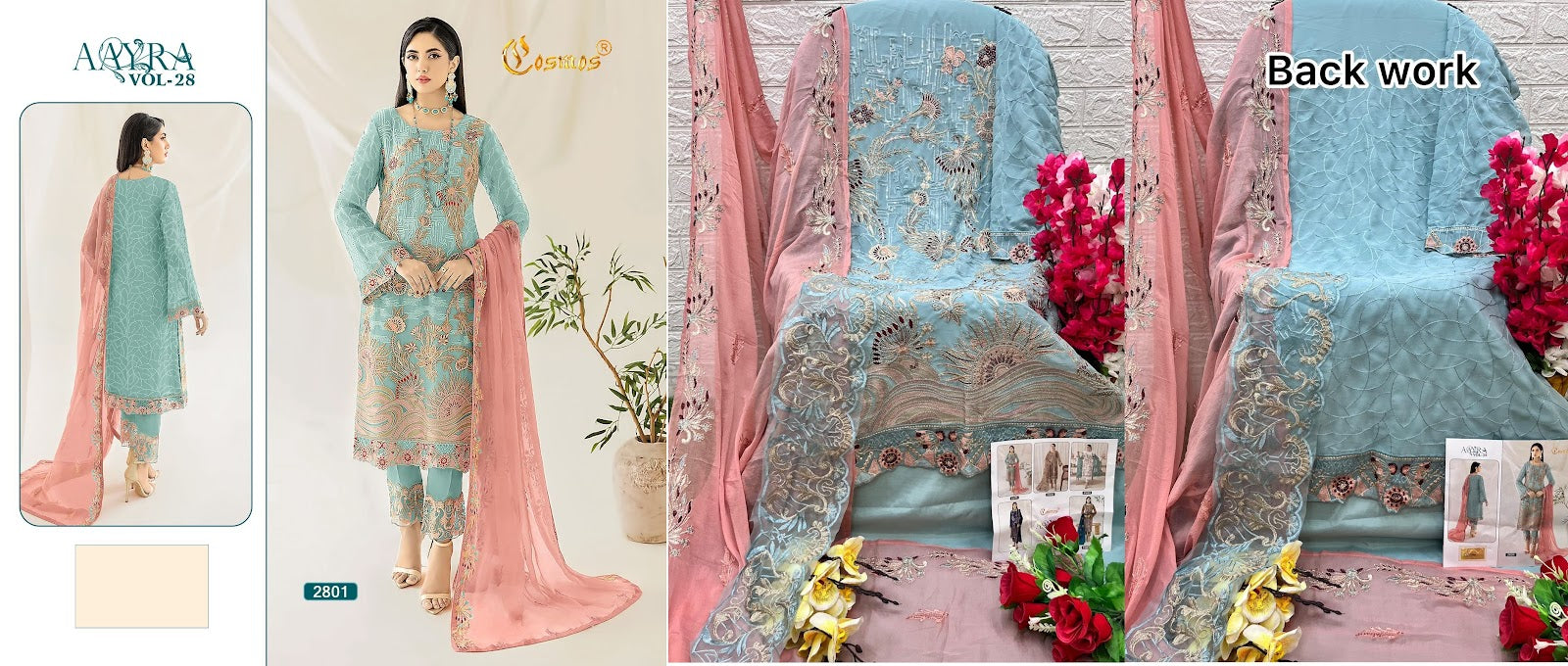 Aayra Vol 28 Cosmos Fashion Georgette Pakistani Salwar Suits