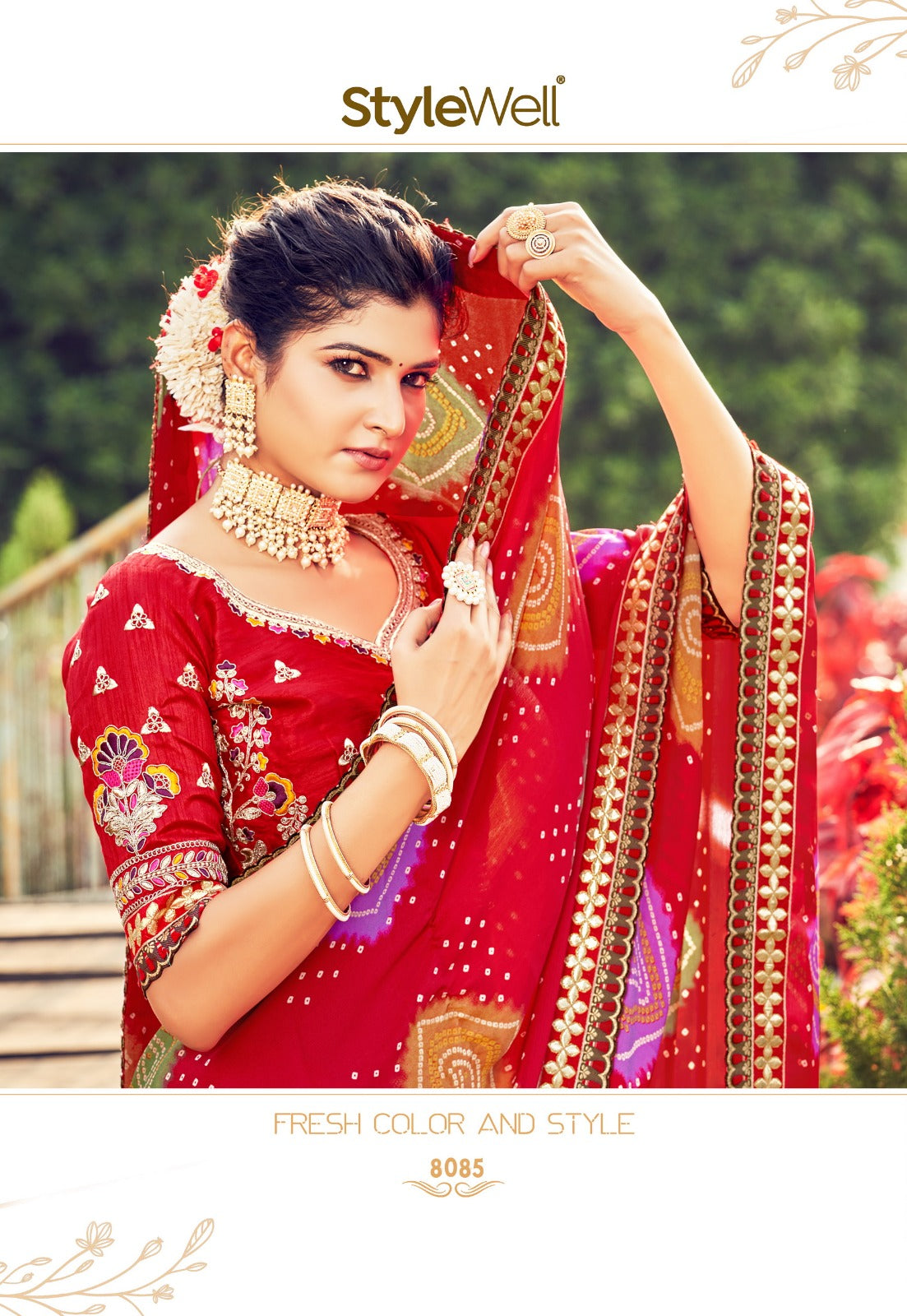 Ayushmati Stylewell Moss Sarees