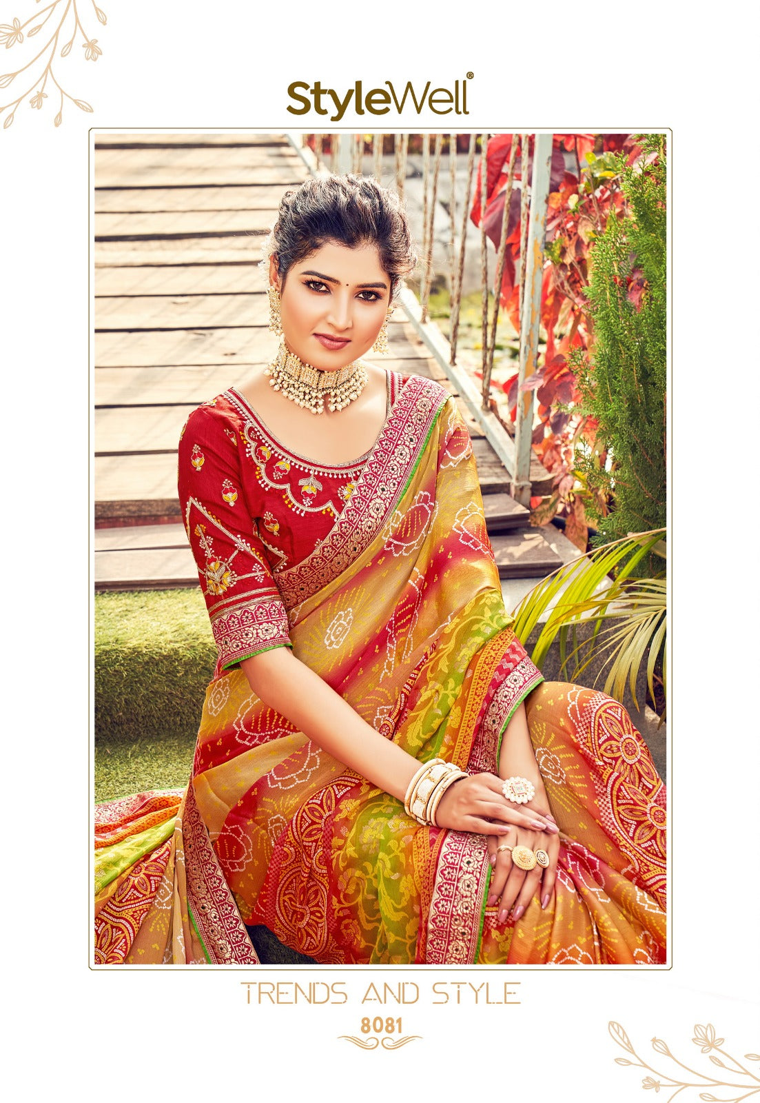Ayushmati Stylewell Moss Sarees