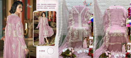 Abcd-816 Shree Fabs Organza Pakistani Salwar Suits