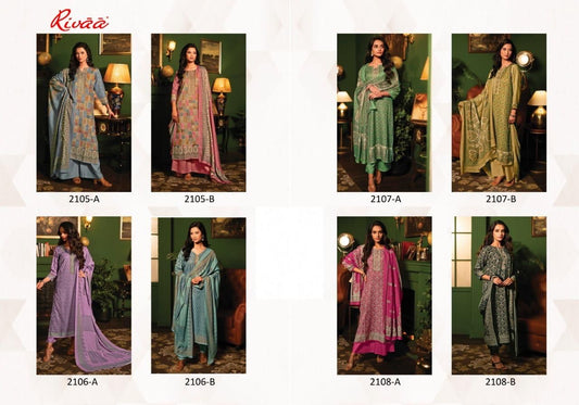 Abeera-1 Rivaa Jaam Satin Pant Style Suits