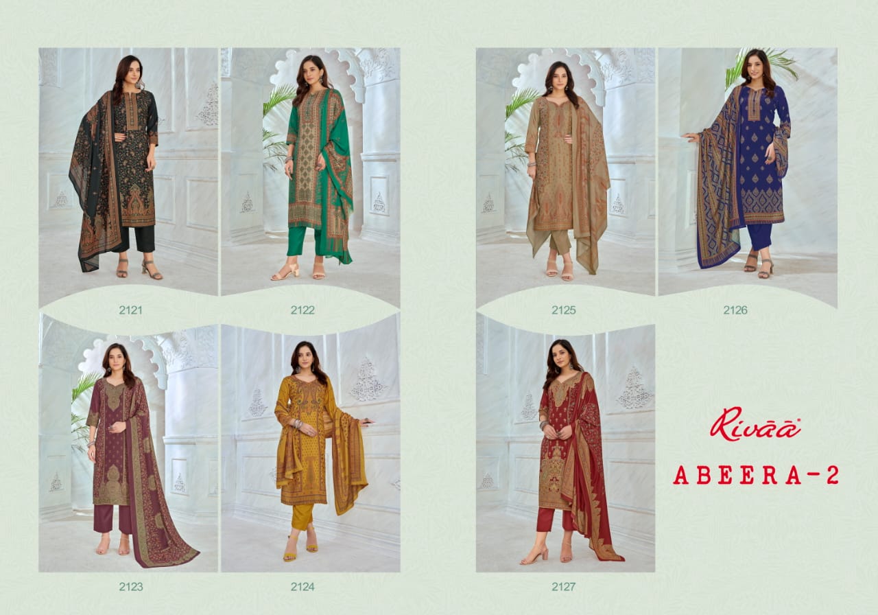 Abeera-2 Rivaa Jaam Satin Pant Style Suits