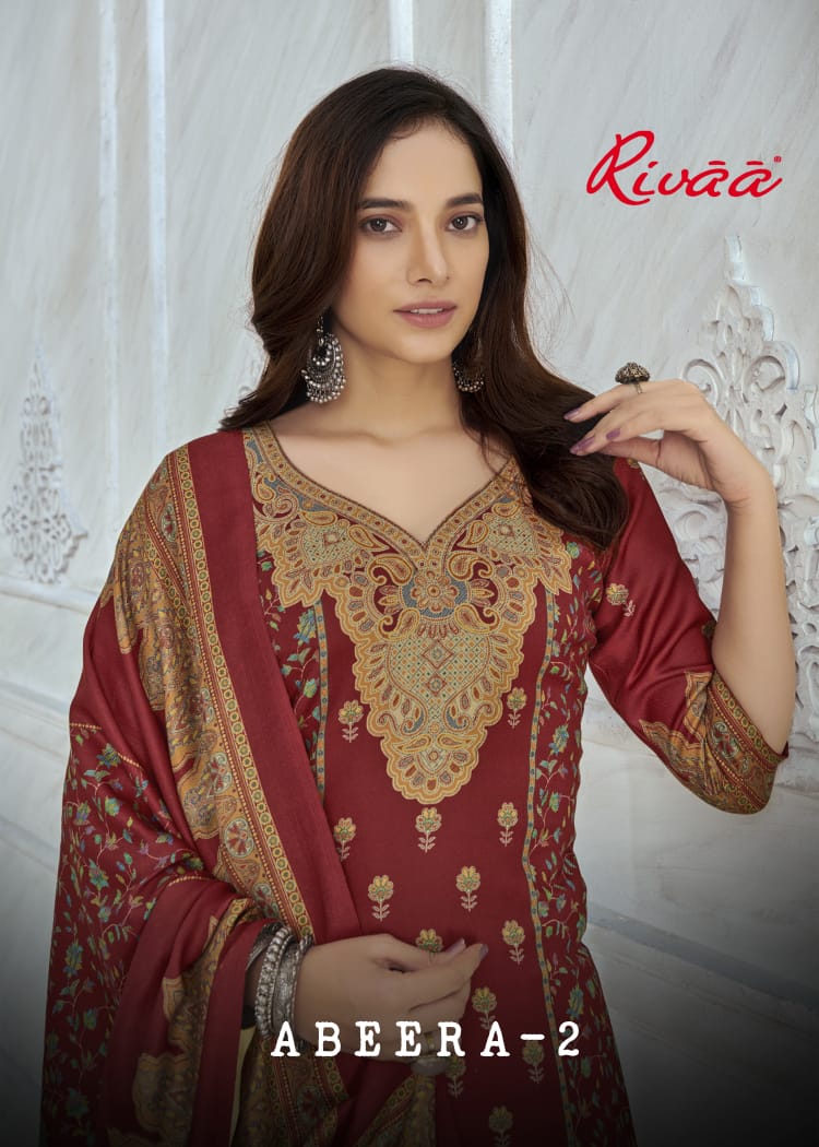 Abeera-2 Rivaa Jaam Satin Pant Style Suits