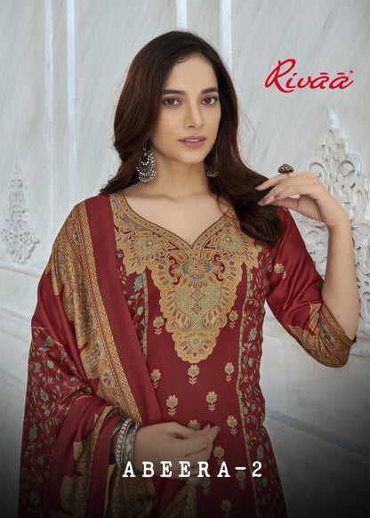 Abeera-2 Rivaa Jaam Satin Pant Style Suits