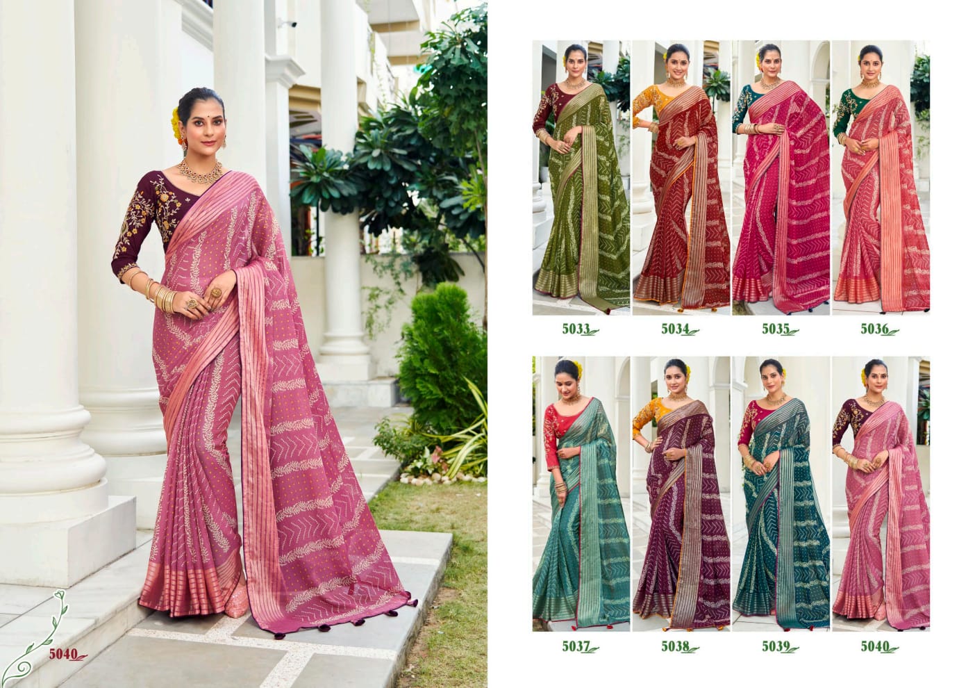 Abhijeet Vol 2 5D Designer Chiffon Sarees Kavya Style Plus