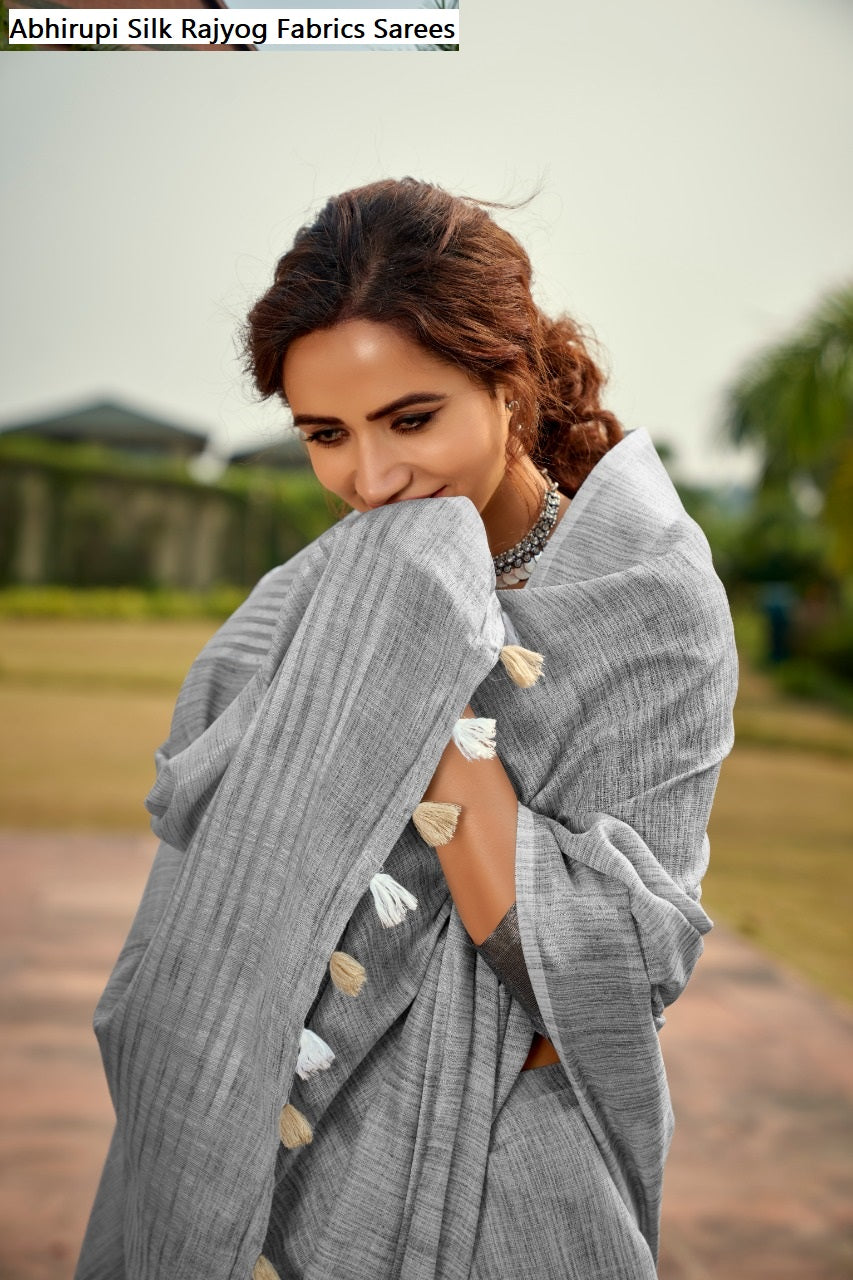 Abhirupi Silk Rajyog Fabrics Linen Sarees