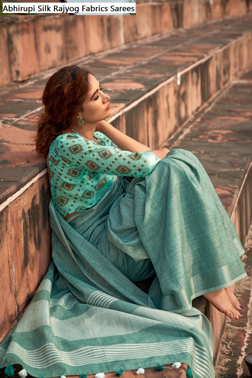 Abhirupi Silk Rajyog Fabrics Linen Sarees