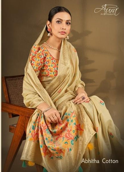 Abhitha Cotton Aura Sarees