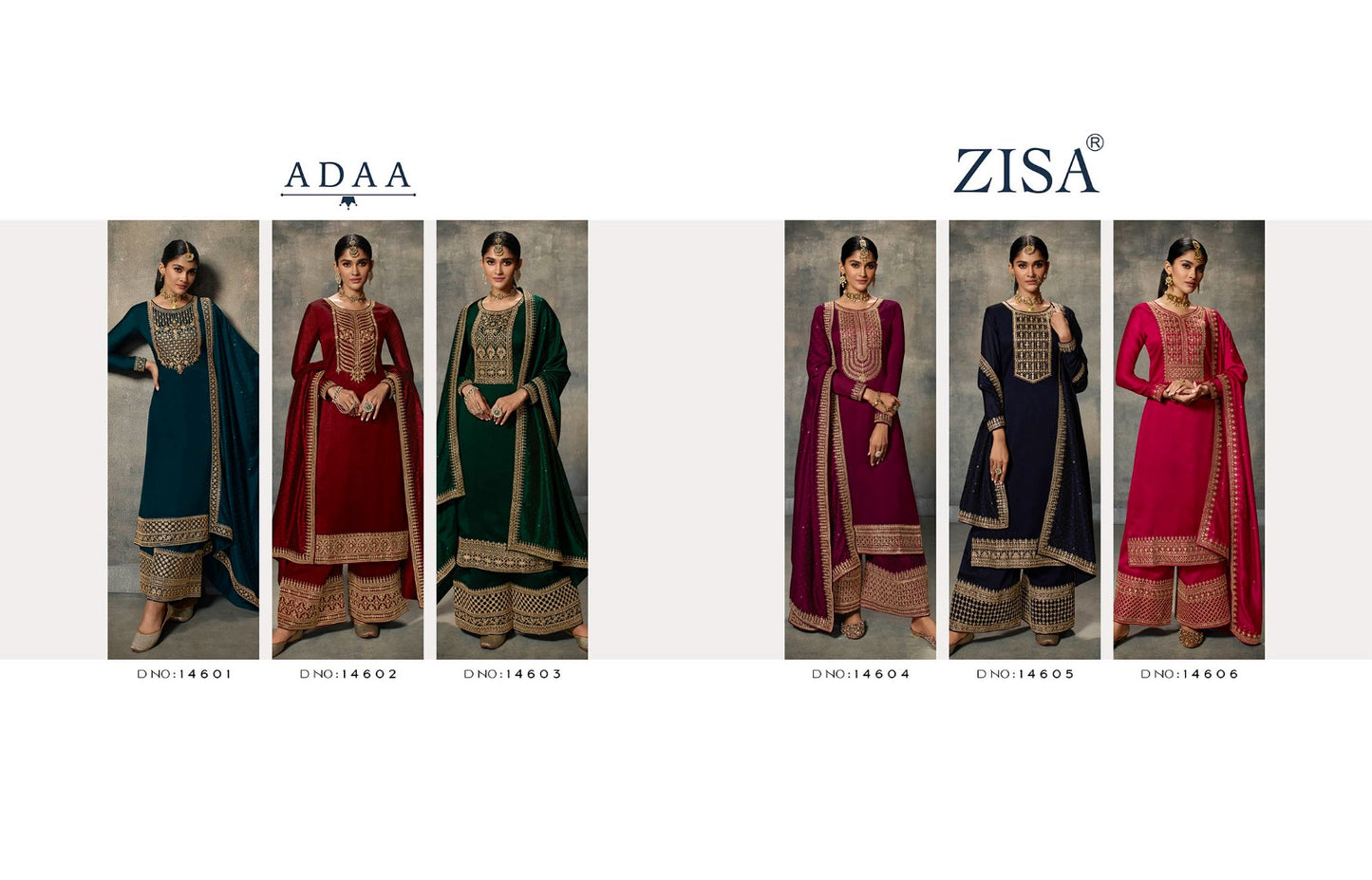 Adaa Zisa Silk Readymade Plazzo Style Suits