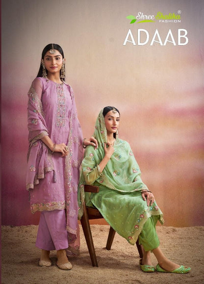 Adaab Shree Shalika Fashion Soft Organza Pant Style Suits