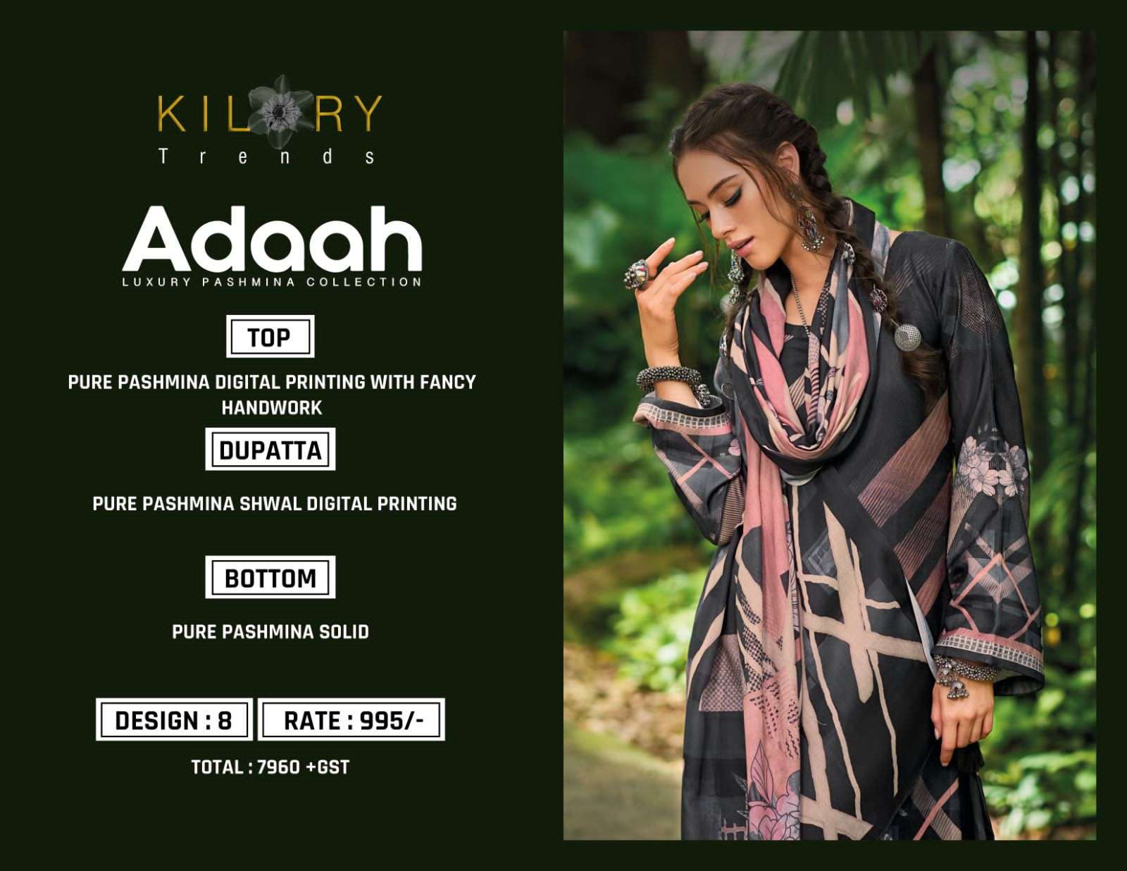 Adaah Kilory Pashmina Suits