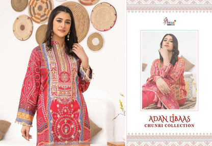 Adan Libaas Chunri Collection Shree Fabs Cotton Pakistani Patch Work Suits